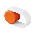 Switch red button off high quality 3D render illustration app design icon. Royalty Free Stock Photo