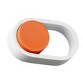 Switch red button off high quality 3D render illustration app design icon. Royalty Free Stock Photo