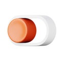 Switch red button off high quality 3D render illustration app design icon. Royalty Free Stock Photo