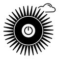 Switch sun off icon, simple style Royalty Free Stock Photo