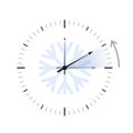 Switch to winter time simple blue clock