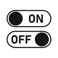 Switch toggle button vector icon, simple on off slider Royalty Free Stock Photo