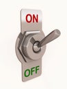 Switch turn on Royalty Free Stock Photo