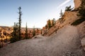 Switchback in Dirt Trail Winding up to Bryce Point Royalty Free Stock Photo