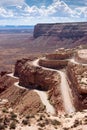 Switchback Road called the Moki Dugway Royalty Free Stock Photo