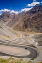 Switchbacks in chilean Andes Royalty Free Stock Photo