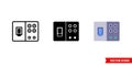 Switchboard icon of 3 types color, black and white, outline. Isolated vector sign symbol