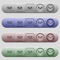 Switchboard icons on horizontal menu bars Royalty Free Stock Photo
