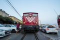 Switcher, a diesel locomotive, manoeuvering a freight train from HZ Cargo on Luka Rijeka, the Rijeka port, one of the main croatia