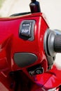 Switches control various functions on an motorcycle . Royalty Free Stock Photo