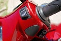 Switches control various functions on an motorcycle . Royalty Free Stock Photo