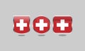 Switzerland Flag Silver Icon Badge