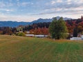 Switzerland, alpine mountains, sunset, summer landscape Royalty Free Stock Photo