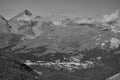 Switzerland Alps Graubuenden Mountain Scenery and St.Moritz with Lake Royalty Free Stock Photo