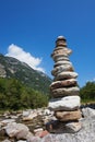 Switzerland, cairn, stack of Rocks in the mountains