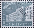 Switzerland - Circa 1955 : a postage stamp printed in the swiss showing the building of the Technical University of Zurich, nation