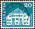 SWITZERLAND - CIRCA 1964: A stamp printed in Switzerland shows Planta House, Samedan, circa 1964.