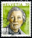 Stamp printed in the Switzerland shows S.Corinna Bille Writer