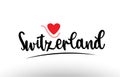 Switzerland country text typography logo icon design