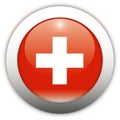 Switzerland Flag Aqua Button