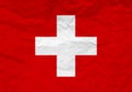 Switzerland flag crumpled paper Royalty Free Stock Photo