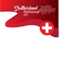 Switzerland flag, happy swiss national day - Vector Royalty Free Stock Photo