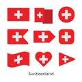 Switzerland flag icon set