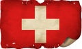 Switzerland Flag On Old Paper Royalty Free Stock Photo