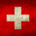 Switzerland Flag on Paper Royalty Free Stock Photo