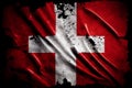 Switzerland flag silk. AI Generated Royalty Free Stock Photo