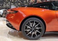 Switzerland; Geneva; March 10, 2019; Aston Matrin DB11, right rear view; The 89th International Motor Show in Geneva from 7th to