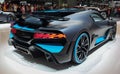 Switzerland; Geneva; March 10, 2019; Bugatti Chiron Sport, rear view; The 89th International Motor Show in Geneva from 7th to 17th Royalty Free Stock Photo