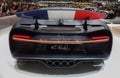 Switzerland; Geneva; March 10, 2019; A close up of Bugatti - Chiron Sport rear view; The 89th International Motor Show in Geneva Royalty Free Stock Photo