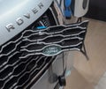 Switzerland; Geneva; March 8, 2018; Electric Range Rover charging door; the 88th International Motor Show in Geneva from 8th to 1