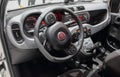 Switzerland; Geneva; March 9, 2019; FIAT Panda Wi-Fi interior; The 89th International Motor Show in Geneva from 7th to 17th of