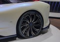 Switzerland; Geneva; March 8, 2018; The Techrules REN rear left wheel; The 88th International Motor Show in Geneva from 8th to