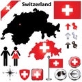 Switzerland map Royalty Free Stock Photo