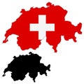 Switzerland map flag Royalty Free Stock Photo