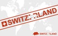 Switzerland map flag and text illustration Royalty Free Stock Photo