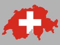 Switzerland Map flag Vector illustration Eps 10 Royalty Free Stock Photo