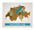 Switzerland map. Royalty Free Stock Photo