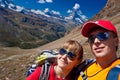 Switzerland - Matterhorn peack, hikers