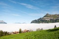 Switzerland in the mountains Royalty Free Stock Photo