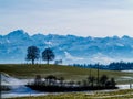 Switzerland mountains and hills landscape Royalty Free Stock Photo