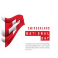 Switzerland National Day Vector Template Design Illustration