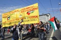 Palestina protesters at a demonstration in ZÃÂ¼rich Royalty Free Stock Photo