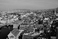 Switzerland: Panoramic view of the old town of ZÃÂ¼rich city from the Grossminster-Tower Royalty Free Stock Photo