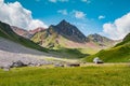 Switzerland Parpaner Rothorn mountain valley Royalty Free Stock Photo