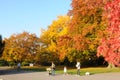 Switzerland: people enjoying autumn colors at Lake ZÃÂ¼rich