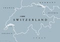 Switzerland political map